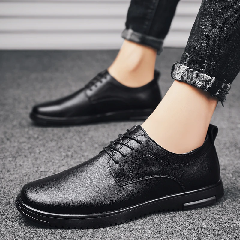 

Мужские туфли из натуральной кожи на шнуровке оксфорды черные туфли из натуральной кожи модные мужские мокасины итальянские дизайнерские ...