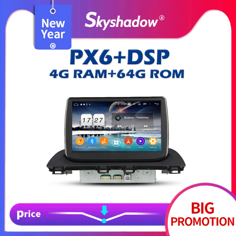 720P DSP TDA7851 IPS Android 10 8Core 4G + 64G Автомобильный DVD плеер GPS RDS радио wifi LTE Bluetooth 5 0 для Mazda 3