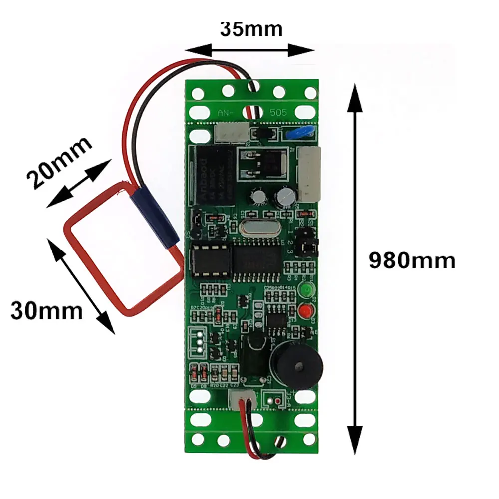 RFID EM/ID Embedded Door Access Control intercom access control 9-24V power with 2pcs mother card 10pcs em key fob | Безопасность и