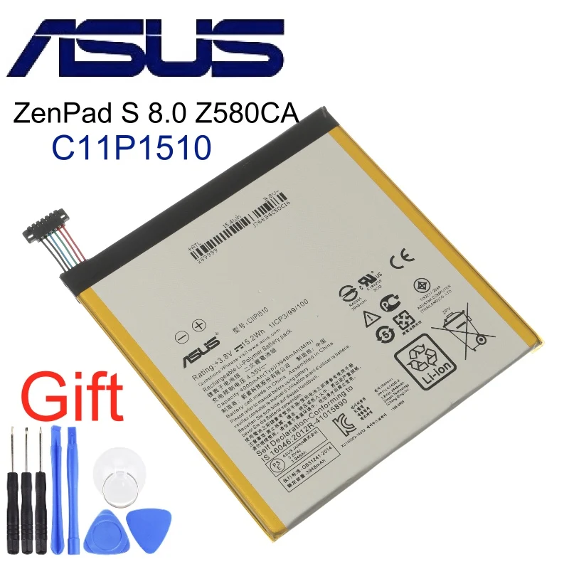 Оригинальный аккумулятор высокой емкости C11P1510 для планшета ASUS ZenPad S 8 0 Z580CA 4000