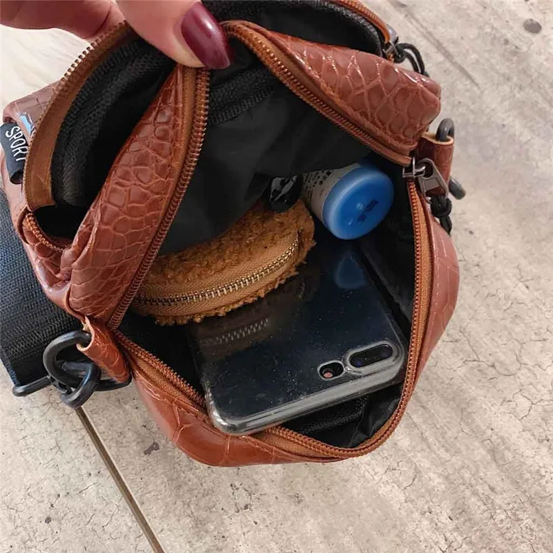 Модные кожаные сумки через плечо для женщин 2019 маленькая сумка мессенджер с