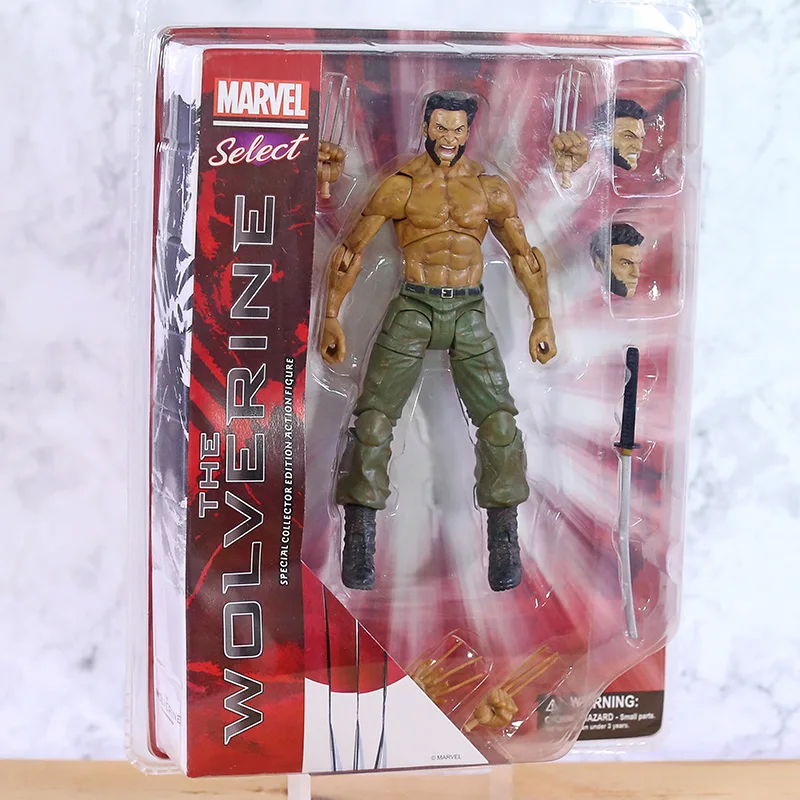 Marvel Select X Men Росомаха Логан ПВХ экшн фигурки игрушки куклы детские рождественские