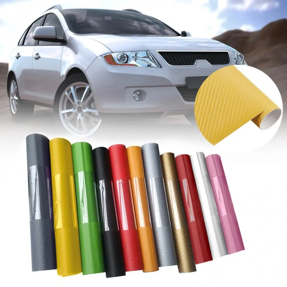 

50% Dropshipping!!20x127cm Car Styling DIY Carbon Fiber Wrap Film Motorcycle Auto Sticker Decal