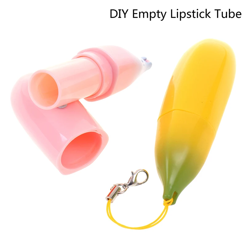 Банан пустая губная помада трубка милый DIY креативный бальзам в бутылке для губ