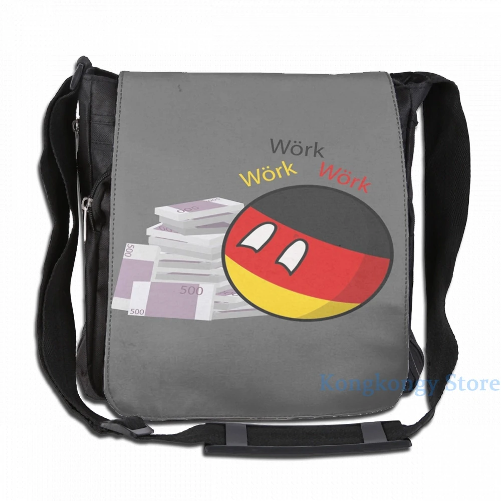 Забавный графический принт Polandball немецкий деловой рюкзак с USB-зарядкой мужские