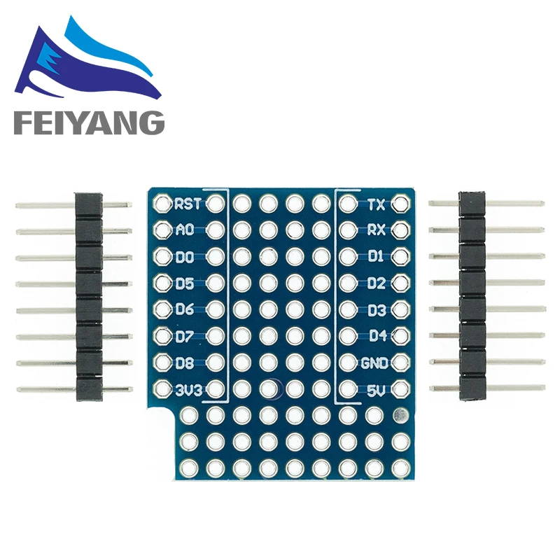 Щит печатной платы для WEMOS D1 mini двухсторонняя перф плата с 2 точечными головками -
