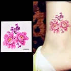3 шт. временные татуировки наклейки цветы на ногу Наплечная Татуировка 6*6 см Водонепроницаемая женская красота на тело