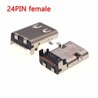 2 6pcs 24 pin micro c usb 3 1 connector on board female port jack tail sockect plug for android phone data connector