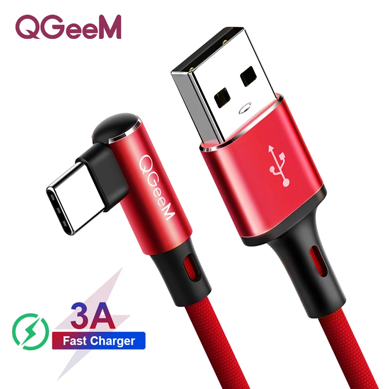 QGEEM usb type-C кабель для samsung Note 8 S8 Xiaomi Mi A1 сотовый телефон type C кабель для быстрой зарядки usb type C кабель для зарядного устройства