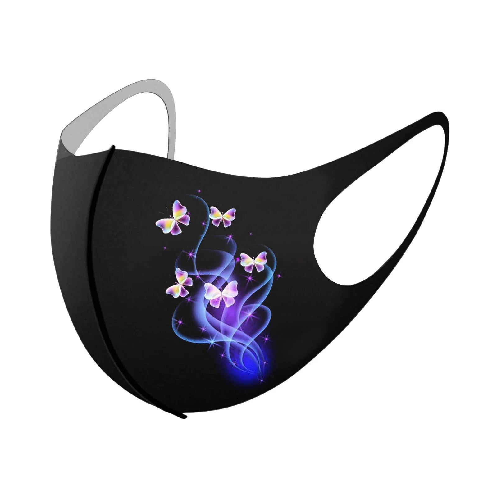 Моющаяся многоразовая Маска для лица Pm2.5 черная рта Хэллоуина косплея