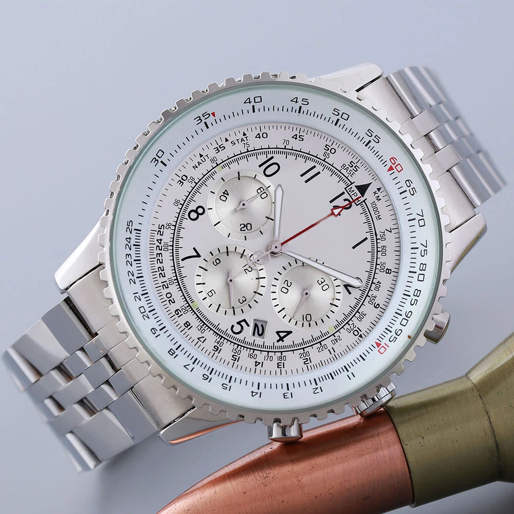 

Часы наручные мужские кварцевые, Брендовые спортивные модные роскошные повседневные деловые стальные, с циферблатом, подарок для работы, б...