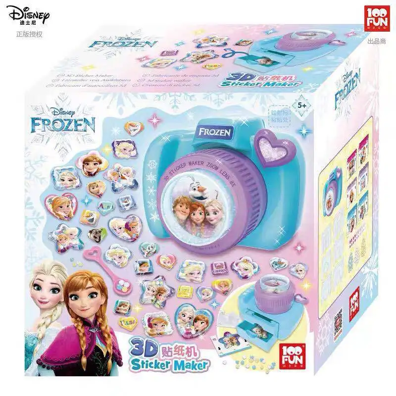 

Disney Frozen Genuine New Cartoons 3D Magic Sticker Machine Handmade Diy Sticker Toys Hobbies Action For Children Gift