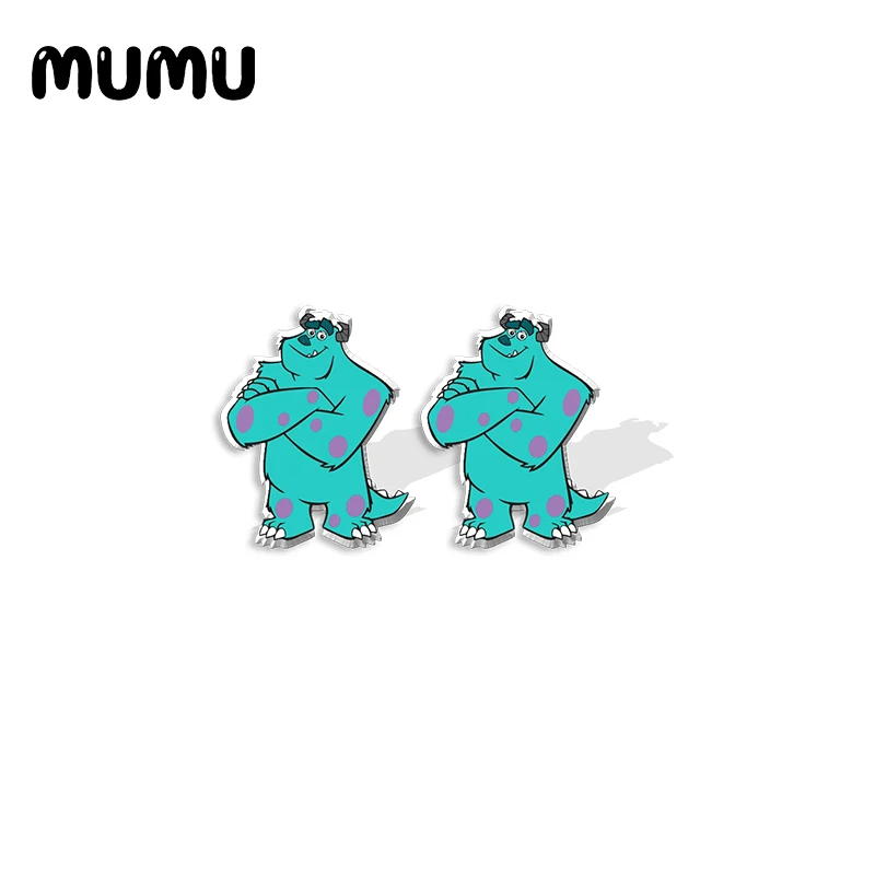 2021 новые серьги-гвоздики Monsters Inc из акриловой смолы | Украшения и аксессуары