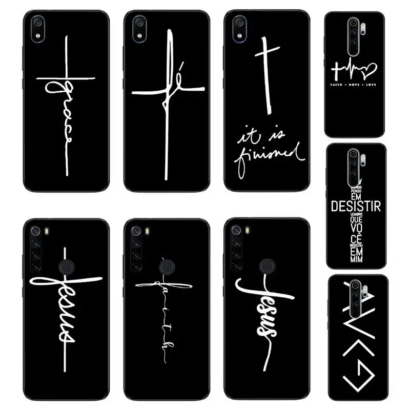 

YNDFCNB Faith Christian Religious Jesus Phone Case For Xiaomi Redmi Note8T 7 9 Pro 5A Redmi4X 5A 6A 6 7 8 5Plus