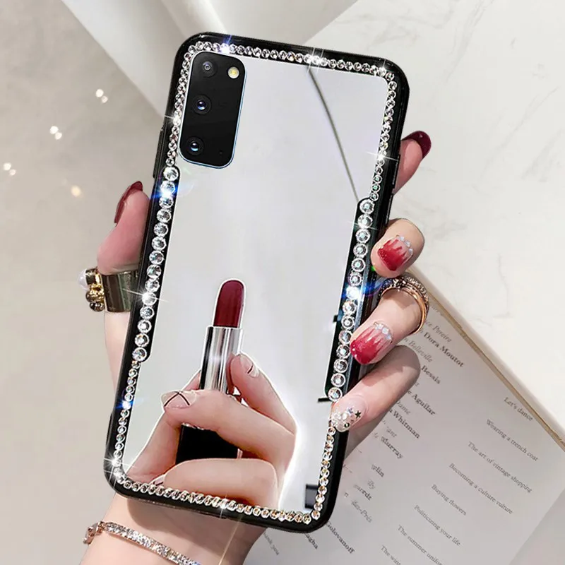 Зеркальный кольцевой держатель A51 силиконовый чехол для Samsung Galaxy S20 S10 S9 Plus S8 A10 A20 S