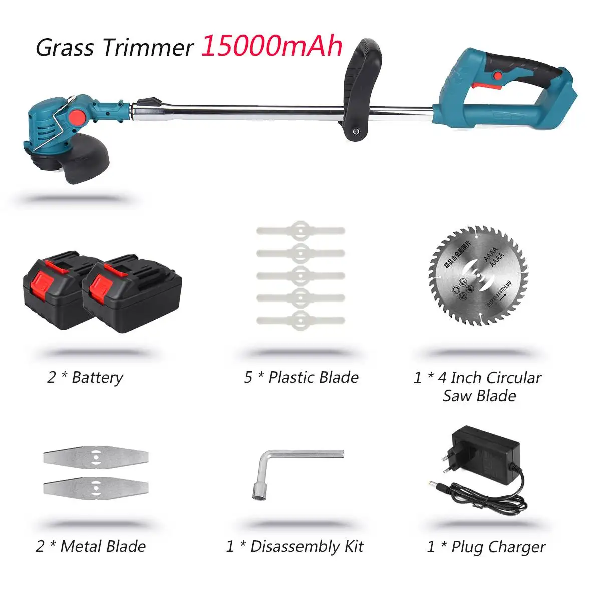 21000RPM Electric Grass Trimmer Rechargeable Lawn Mower Cordless Weeds Strimmer Cutter Garden Tool For Makita 21V Battery | Инструменты