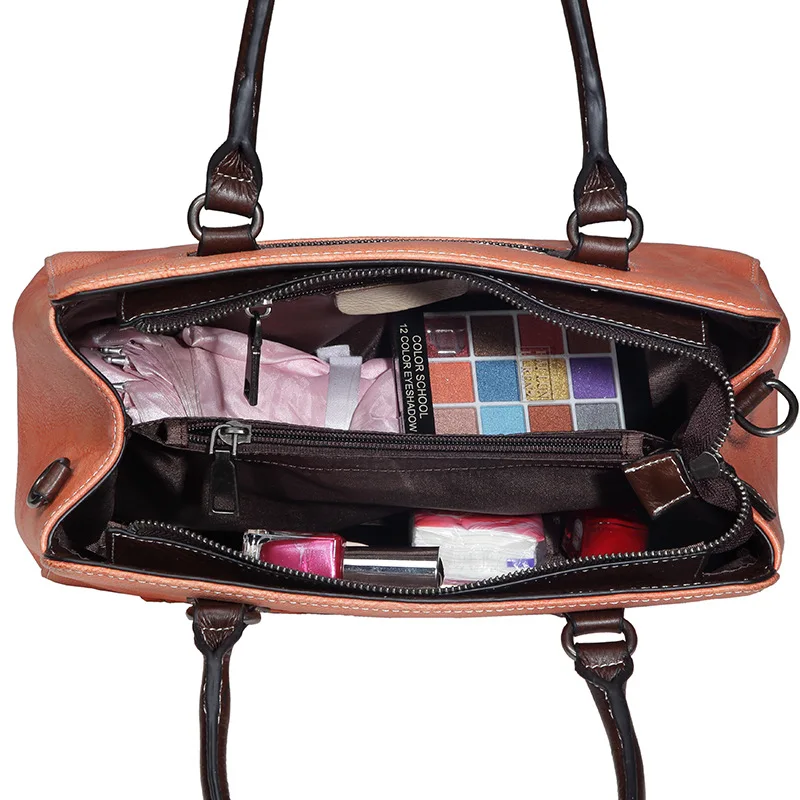 

YourSeason 2021 Cow Leather Ladies Retro Floral Handbag Handmade Embossing Female Casual Cowhide Shoulder Crossbody Bags