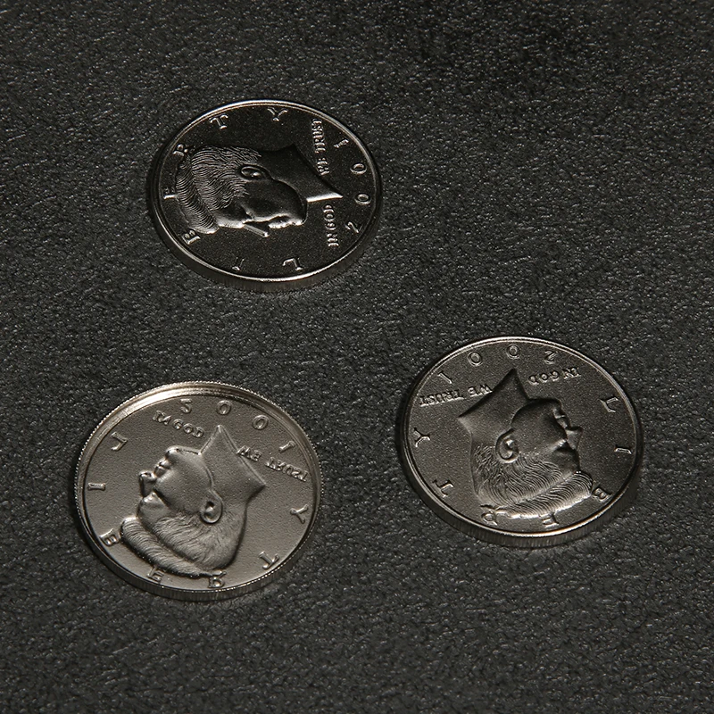 1PC Расширенная Оболочка Половинки Доллара (Голова) Фокусы Магии Появляющаяся Исчезающая Монета Магические Аксессуары Близкий План Проп Иллюзия B1021.