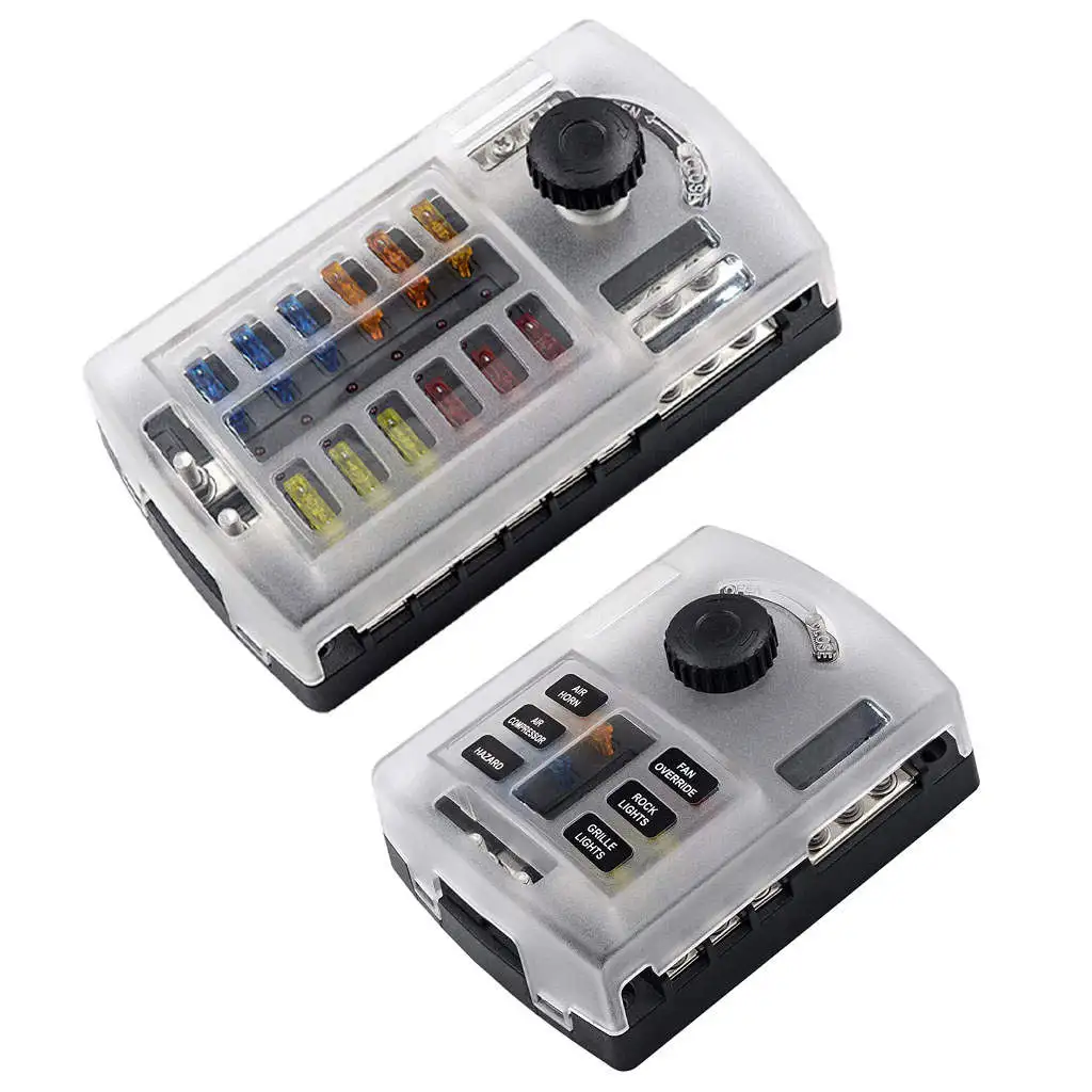 

Блок предохранителей со светодиодным индикатором, блок предохранителей Ato Bolt для подключения клемм, подходит для RV Auto