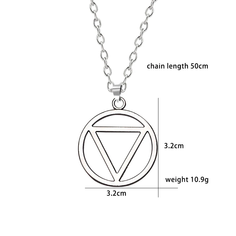 

2020 Classic Anime Series Simple Geometric Round Punk Necklace Pendant Retro Fashion Men And Women Long Chain Jewelry Gift 50cm