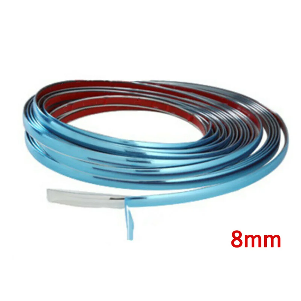 

Silver Trim Strip Decoration Wear-resistant 10ft/8mm Auto Chrome-plated ABS