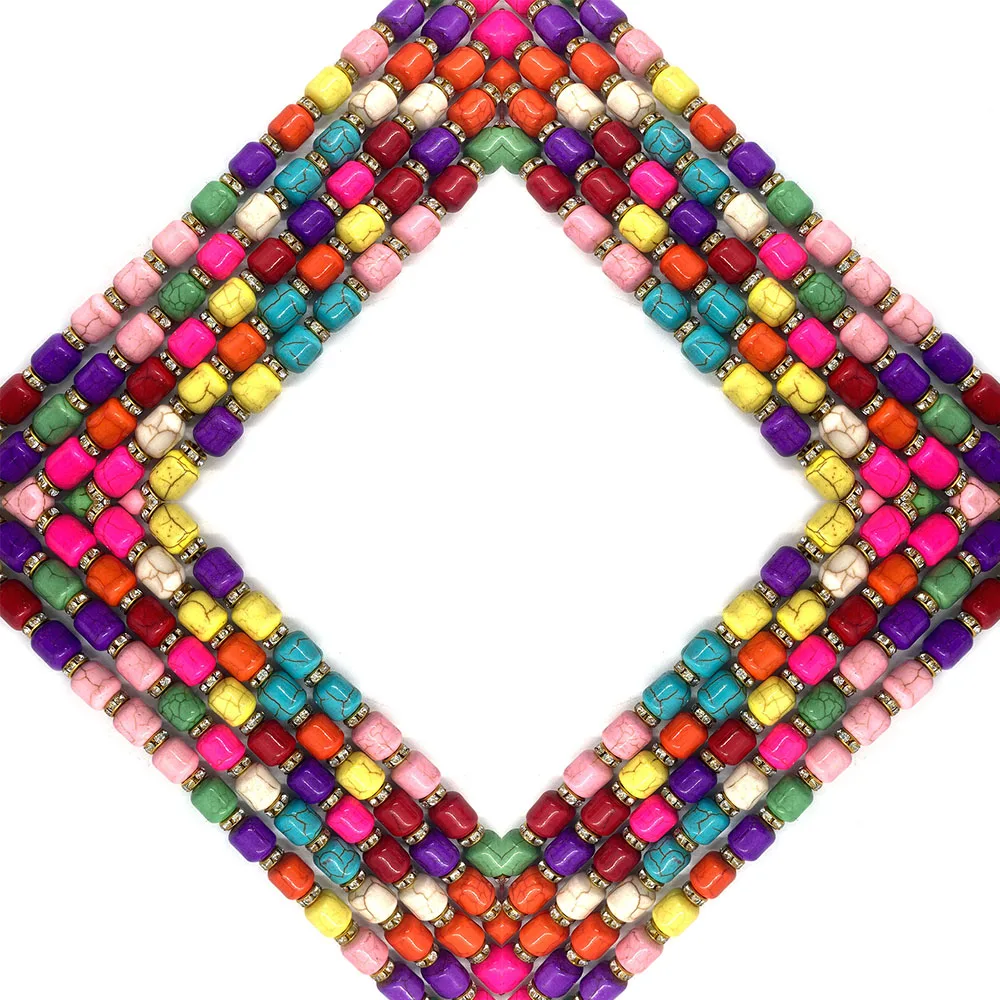 

Synthetic Turquoise Beaded DIY Exquisite Jewelry Handmade Necklace Pendant Jewelry Lady Jewelry Making Accessories Wholesale