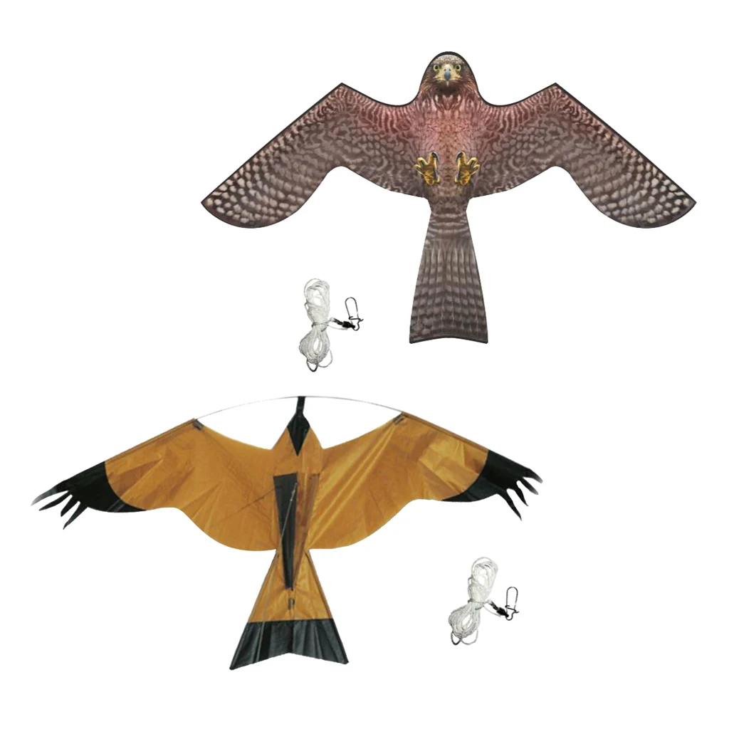 2 шт. отпугиватель птиц летающий воздушный змей в форме ястреба большой виде орла