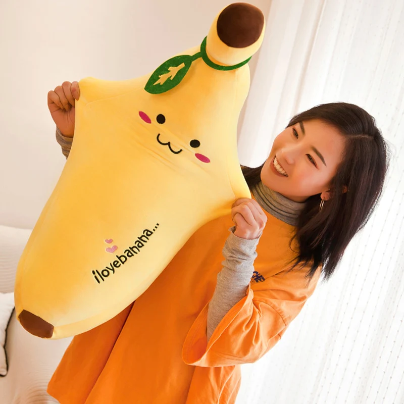 Подушка плюшевая в виде банана фруктов 50/70/80 см|Мягкие игрушки растения| |