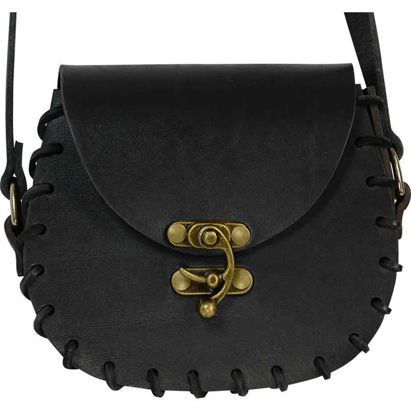 Кожаная сумка-мессенджер на плечо в стиле стимпанк |