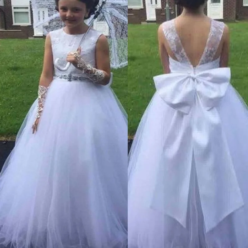 Свадебные Платья с цветочным узором для девочек ТРАПЕЦИЕВИДНОЕ праздничное