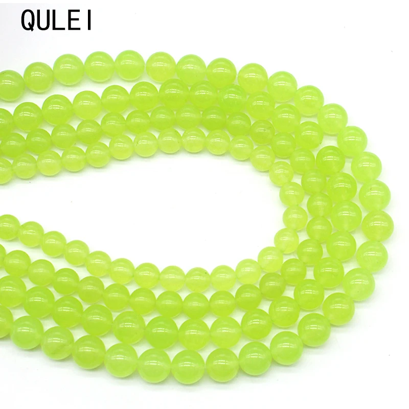 Натуральные Зеленые Бусины из халцедона винограда каменные бусины россыпью