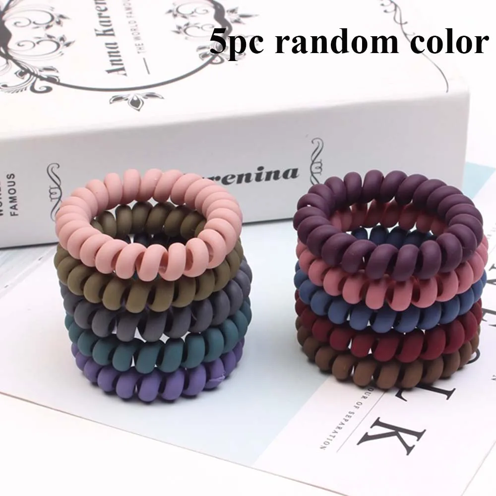 2 или 5 шт. матовые цветные эластичные резинки для волос девочек головные уборы