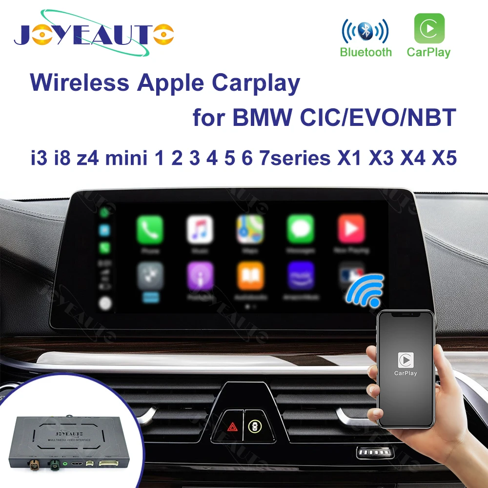 Joyeauto беспроводная Apple Carplay для BMW CIC NBT EVO 1 2 3 4 5 7 серия X1 X3 X4 X5 X6 MINI i3 i8 z4 Android авто