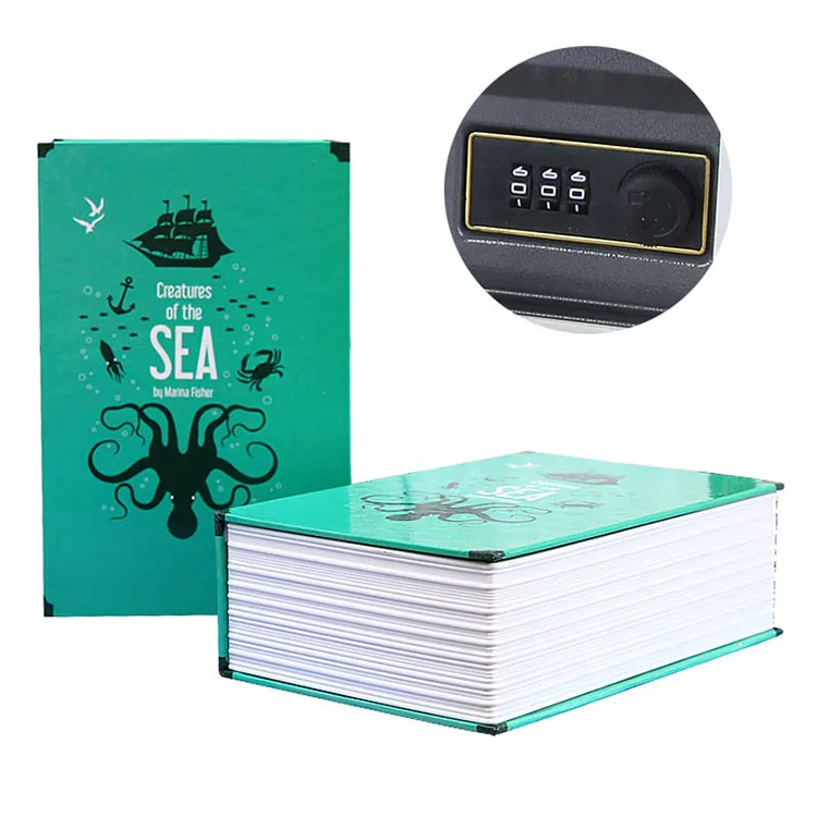 Big Metal Piggy Bank Story Book Dictionary Password Safe Cash Kids Saving Money Box Alcancias Creativas Secure Hidden Coin Jar
