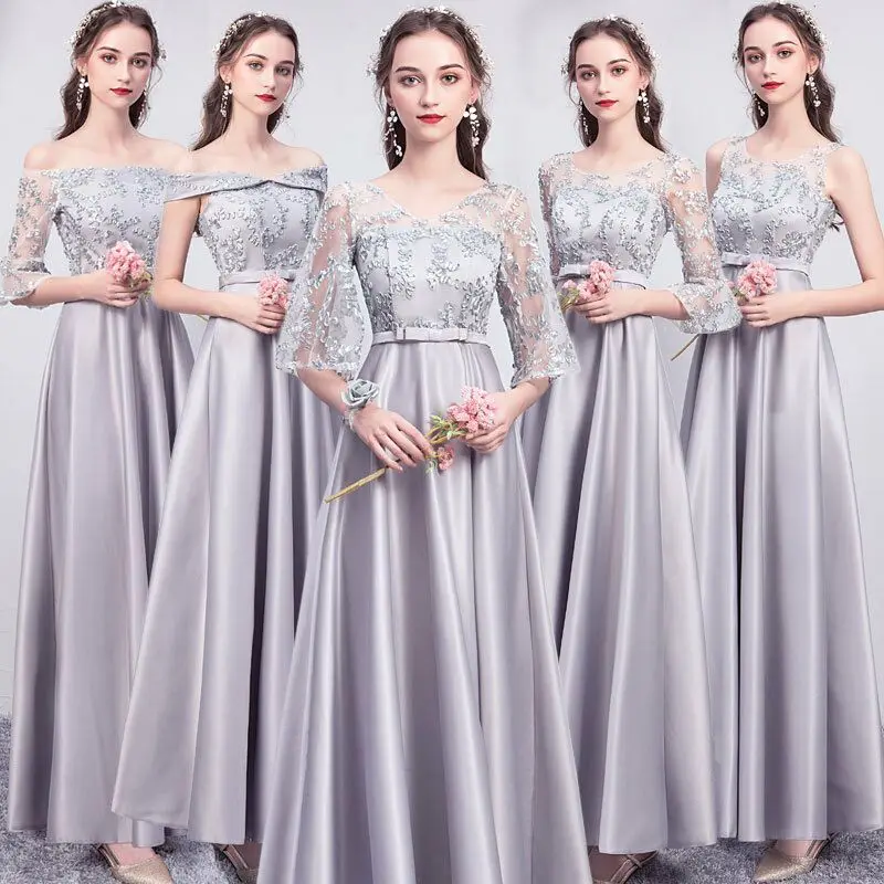 

2021 High quality tulle 3 colors Real graduation gown Bridesmaid Dresses