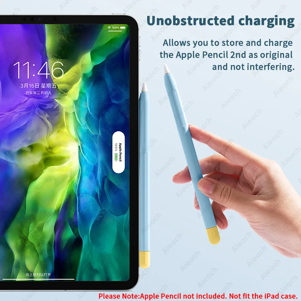 Фото Чехол для Apple Pencil 1st 2-го поколения чехол iPad силиконовый Duotone совместимый с Чехол для Apple Pencil 1st 2-го поколения чехол iPad силиконовый Duotone совместимый с