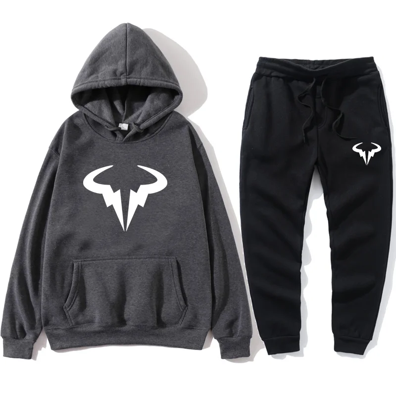 

2021 Fashion Bull Head Men's Suit Sweatshirt + Casual Hoodie