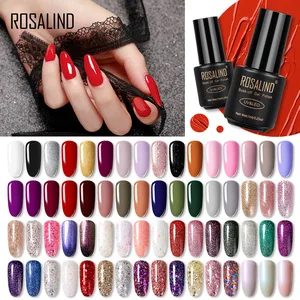 Гель-лак для ногтей ROSALIND, 7 мл, гибридные Лаки, Полупостоянный Гель-лак для ногтей, удаляемый замачиванием, Базовое покрытие, дизайн для маникюра