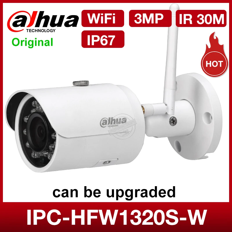 DaHua IPC HFW1320S W 3MP Мини Пуля IP камера день/ночь инфракрасная CCTV Поддержка IP67