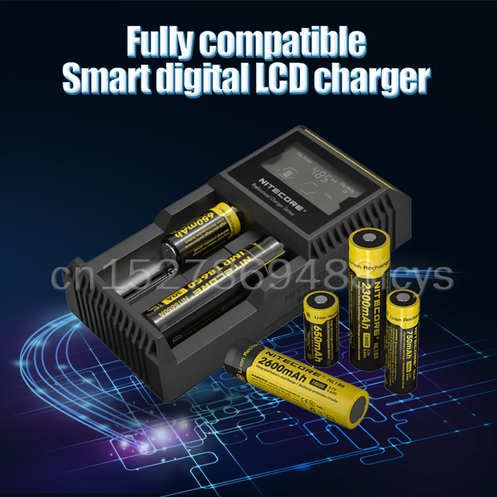 Новое интеллектуальное зарядное устройство Nitecore D4 D2 с ЖК дисплеем полностью