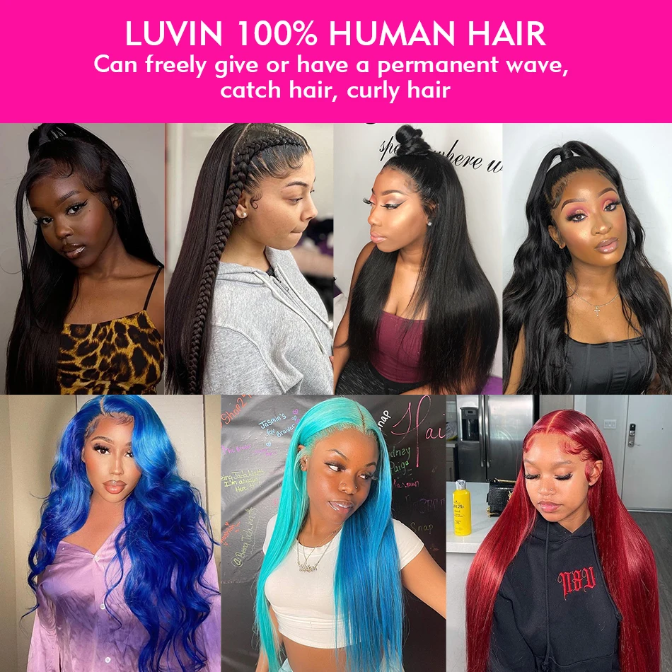 Luvin дешевые прямые 28 30 32 40 дюймов Remy бразильские волосы плетение пряди