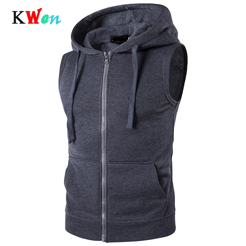 Толстовка мужская без рукавов на молнии с карманами | Мужская одежда