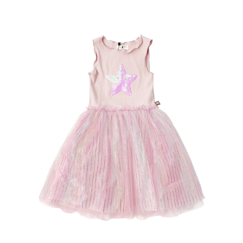 

Girls Dress Childrens Dress New Arrival Dresses for Summer 2021 Stars Pattern A-line Skirt Baby Girl Dress Princess Dress Girl