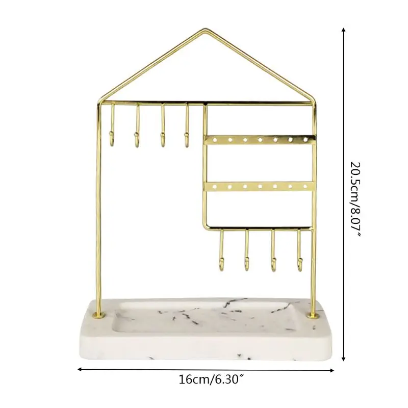 

Jewelry Display Stand Rack Necklace Earrings Storage Organizer Show Holder Hanging Decor Women Girls Gifts