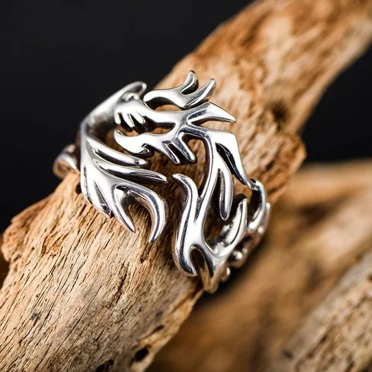 S925 Стерлинговое Серебро Кольца для мужчин и женщин уникальный рисунок головы