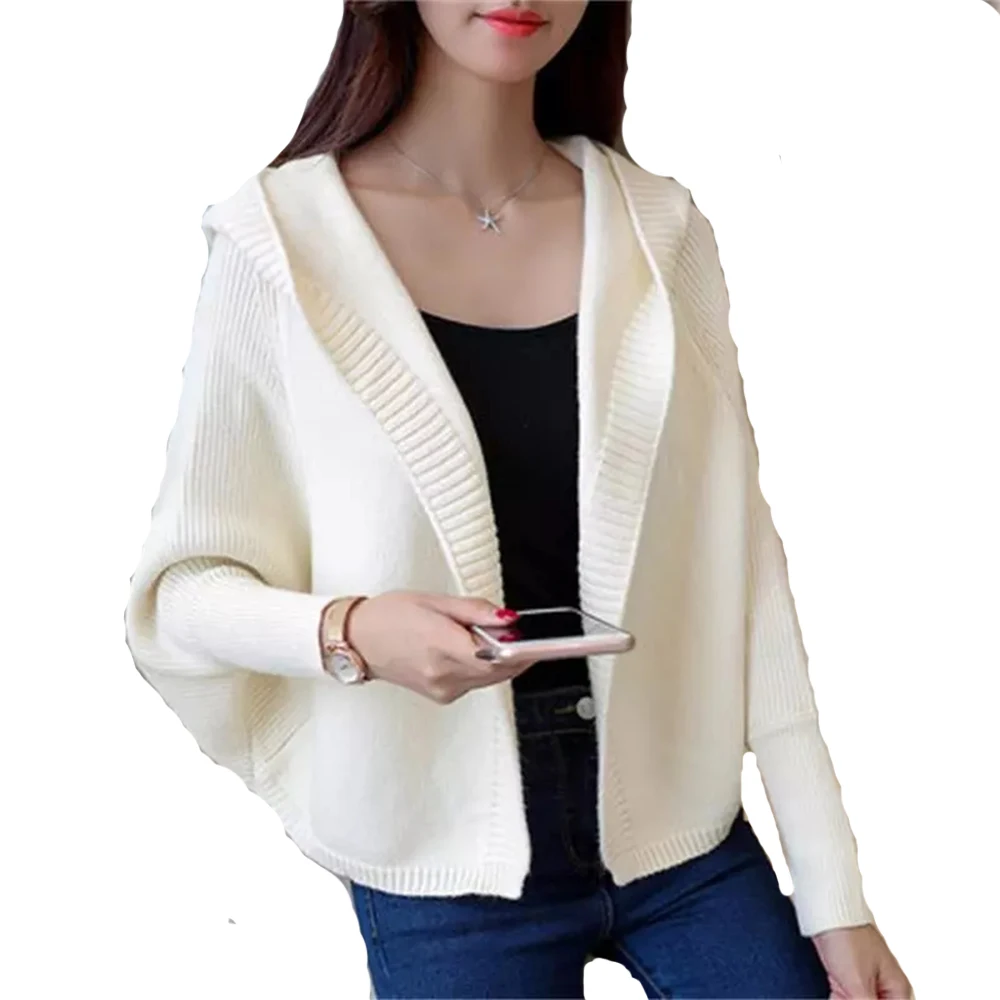 

high quality Fashion spring and autumn short bat sleeve sweater coat 2020 new women tide loose hooded knit n nsweater TX029