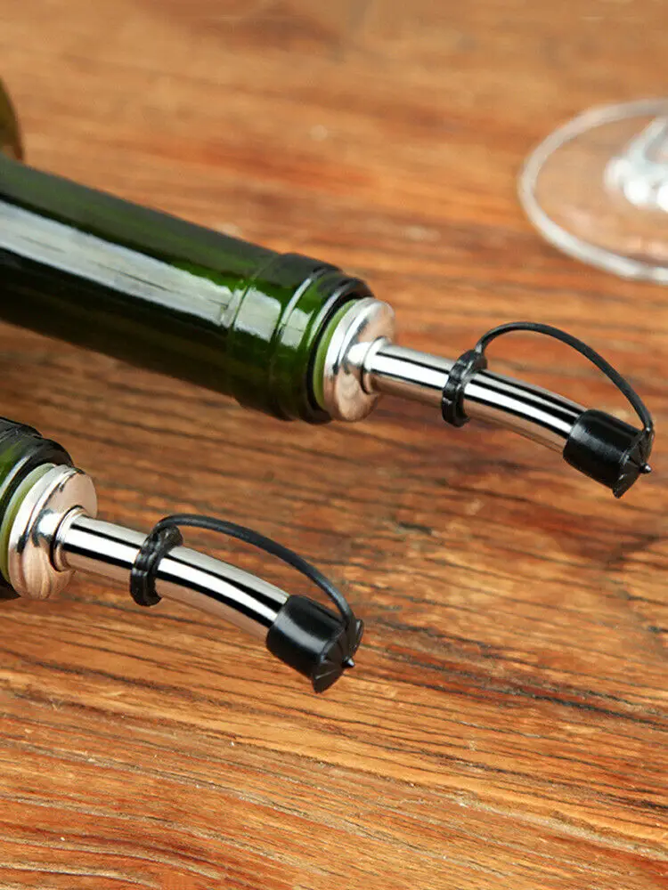 

5 Pcs Wine Bottle Stopper Pourers Dispenser Stopper Stainless Steel Liquor Spirit Pourer Bar Supplies Bottle Pourer Tool