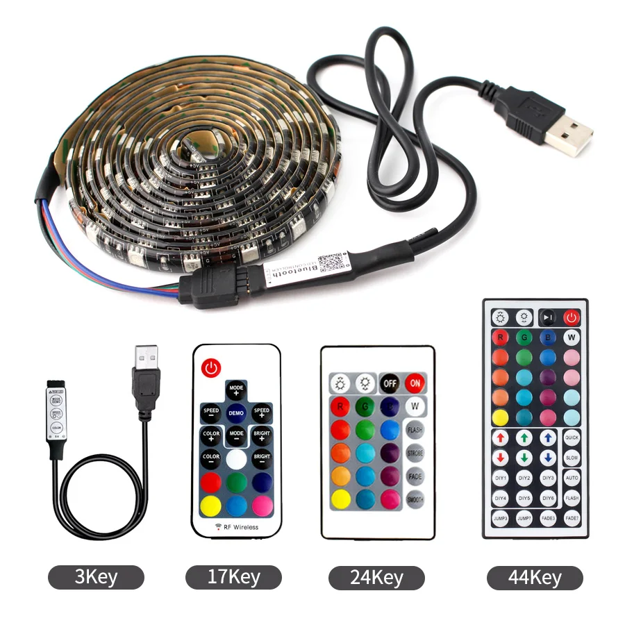 

5V USB LED Strip Light RGB Tape 2835 Waterproof 50CM 1m 2m 3m 4m 5M Tv Backlight 5V Neon Tape RGB Led Strip USB Lights Lighting
