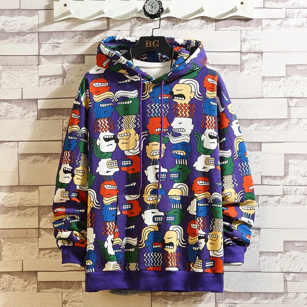 Мужская толстовка с длинным рукавом Sudadera худи принтом верхняя одежда осень зима