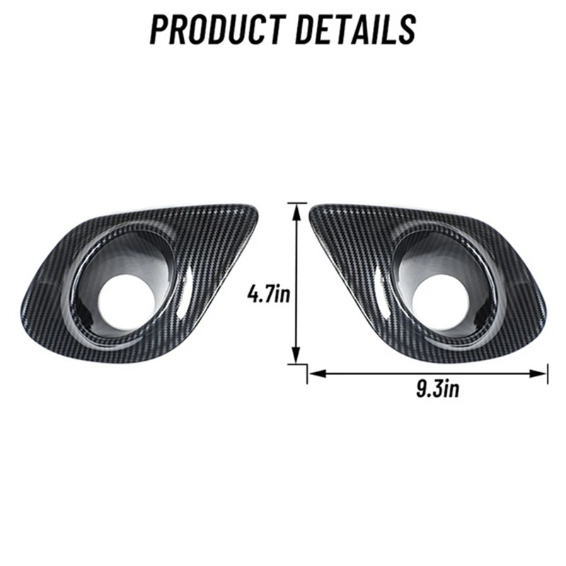 Carbon Fiber ABS for Dodge Charger 2015-2021 Front Fog Light Lamp Cover Trim Guard Protector Frame Car Accessories 2 Pcs | Автомобили и